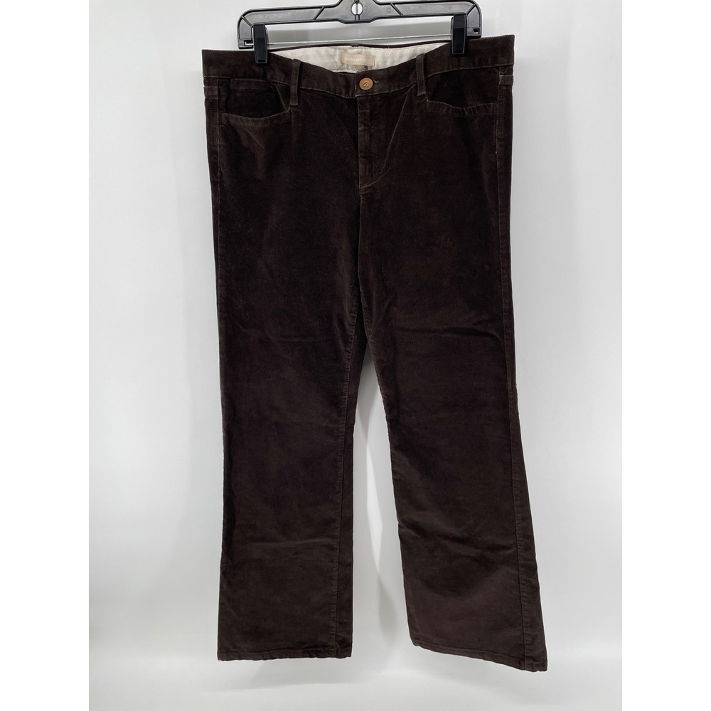 Banana Republic Crushed Corduroy Pants Womens 31 Brown Straight Leg Stretch